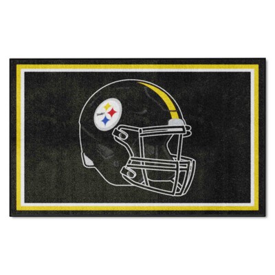 Fan Mats  LLC Pittsburgh Steelers 4x6 Rug Black