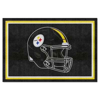 Fan Mats  LLC Pittsburgh Steelers 5x8 Rug Black