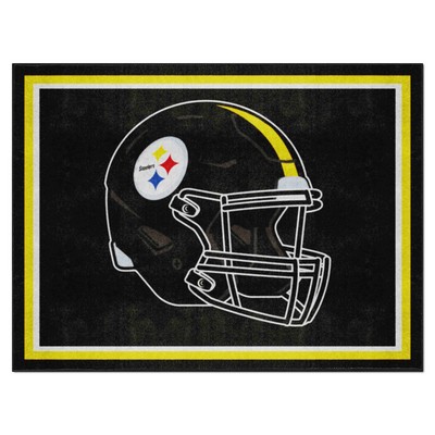 Fan Mats  LLC Pittsburgh Steelers 8x10 Rug Black