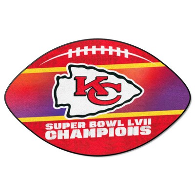 Fan Mats  LLC Kansas City Chiefs Football Mat Red