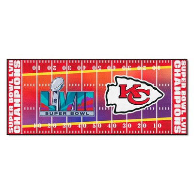 Fan Mats  LLC Kansas City Chiefs Football Field Runner Red