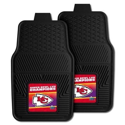 Fan Mats  LLC Kansas City Chiefs 2-pc Vinyl Car Mat Set Black