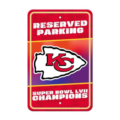 Fan Mats  LLC Kansas City Chiefs Parking Sign Red