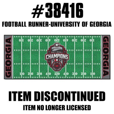 Fan Mats  LLC Georgia Bulldogs Football Field Runner Gray