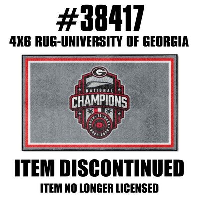 Fan Mats  LLC Georgia Bulldogs 4x6 Rug Gray