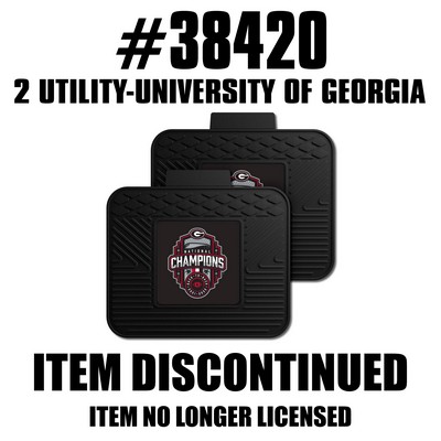 Fan Mats  LLC Georgia Bulldogs 2 Utility Mats Black