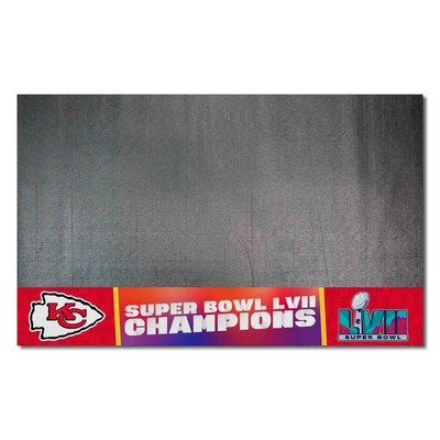 Fan Mats  LLC Kansas City Chiefs Grill Mat Black