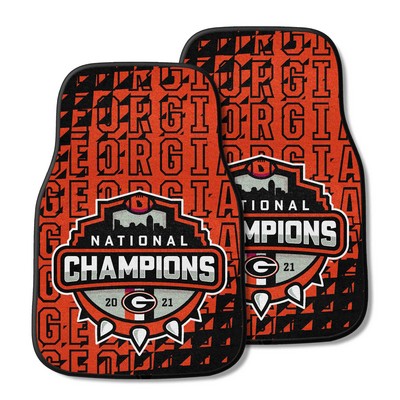 Fan Mats  LLC Georgia Bulldogs 2-pc Carpet Car Mat Set Gray