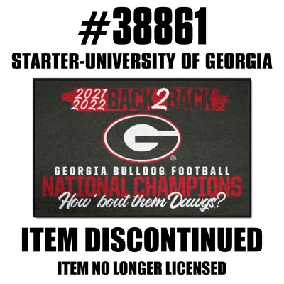 Fan Mats  LLC Georgia Bulldogs Starter Mat Dynasty Black