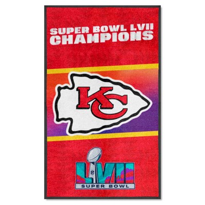 Fan Mats  LLC Kansas City Chiefs 3x5 Logo Mat Portrait Red