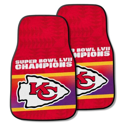 Fan Mats  LLC Kansas City Chiefs 2-pc Carpet Car Mat Set Red