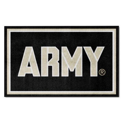 Fan Mats  LLC Army West Point Black Knights 4x6 Rug Black