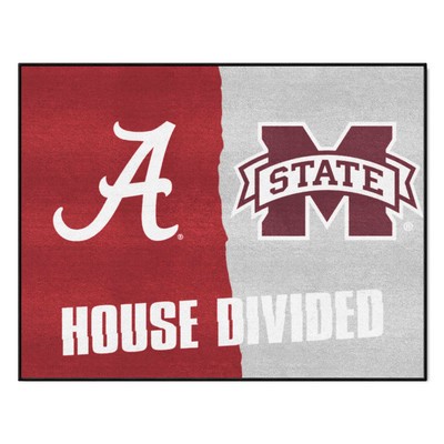 Fan Mats  LLC House Divided Georgia Tech / Georgia House Divided Mat Red