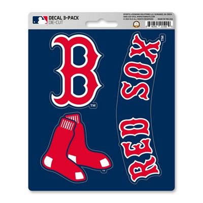 Fan Mats  LLC Boston Red Sox Decal 3-pk Blue