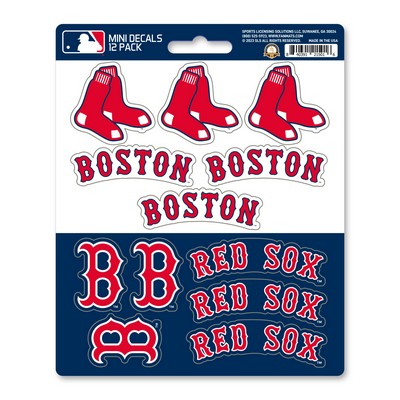 Fan Mats  LLC Boston Red Sox Mini Decal 12-pk Blue