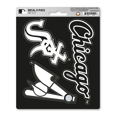 Fan Mats  LLC Chicago White Sox Decal 3-pk Black