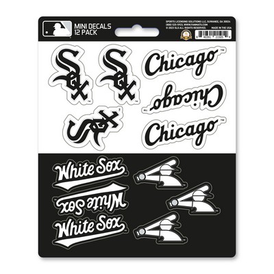 Fan Mats  LLC Chicago White Sox Mini Decal 12-pk Black