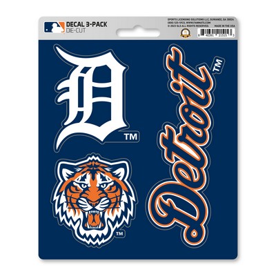 Fan Mats  LLC Detroit Tigers Decal 3-pk Blue