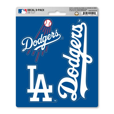 Fan Mats  LLC Los Angeles Dodgers Decal 3-pk Blue