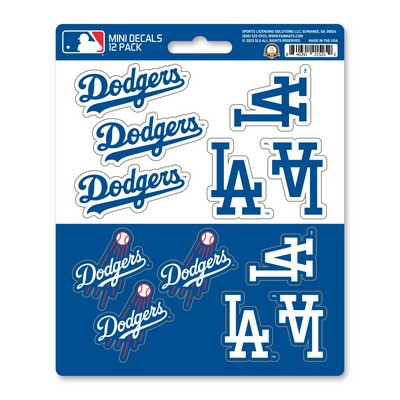 Fan Mats  LLC Los Angeles Dodgers Mini Decal 12-pk Blue