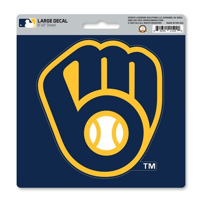 Fan Mats  LLC Milwaukee Brewers Large Decal Blue