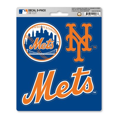 Fan Mats  LLC New York Mets Decal 3-pk Blue