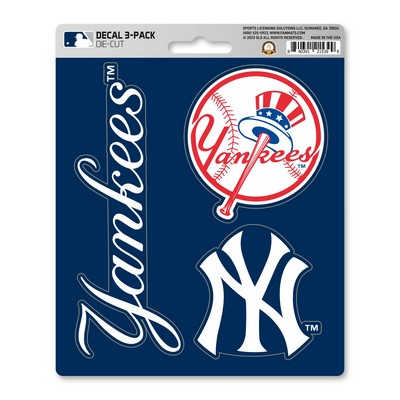 Fan Mats  LLC New York Yankees Decal 3-pk Blue