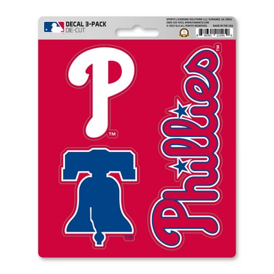 Fan Mats  LLC Philadelphia Phillies Decal 3-pk Red