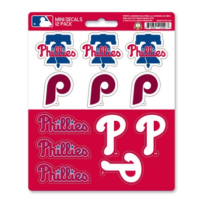 Fan Mats  LLC Philadelphia Phillies Mini Decal 12-pk Red