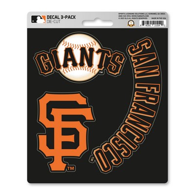 Fan Mats  LLC San Francisco Giants Decal 3-pk Black