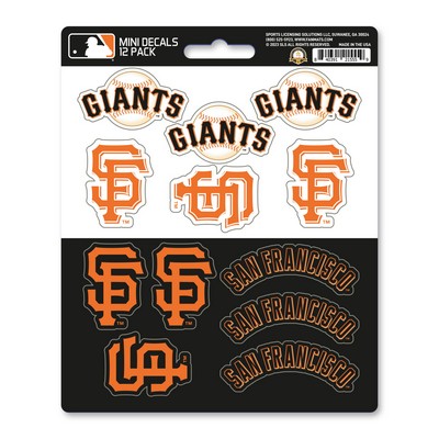 Fan Mats  LLC San Francisco Giants Mini Decal 12-pk Black