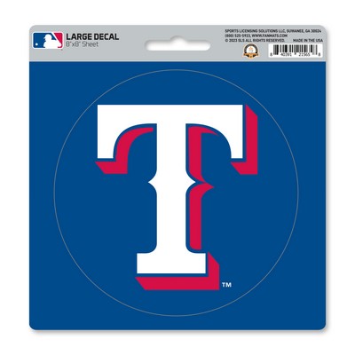 Fan Mats  LLC Texas Rangers Large Decal Blue