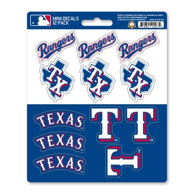 Fan Mats  LLC Texas Rangers Mini Decal 12-pk Blue