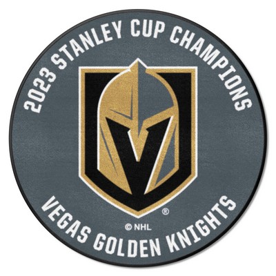 Fan Mats  LLC Vegas Golden Knights Puck Mat Gray