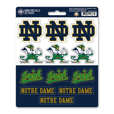 Fan Mats  LLC Notre Dame Fighting Irish Mini Decal 12-pk Blue