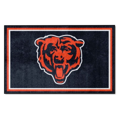 Fan Mats  LLC Chicago Bears 4x6 Rug Navy Blue