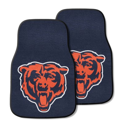 Fan Mats  LLC Chicago Bears 2-pc Carpet Car Mat Set Navy Blue