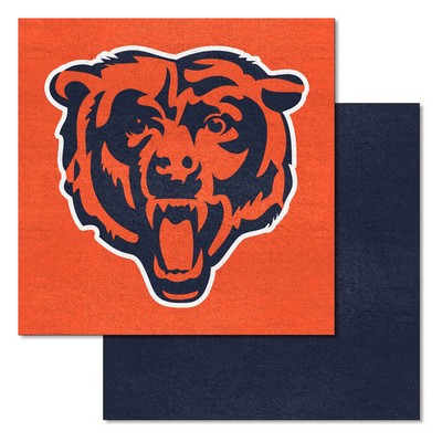 Fan Mats  LLC Chicago Bears Team Carpet Tiles Orange