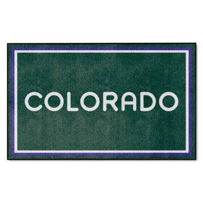 Fan Mats  LLC Colorado Rockies 4x6 Rug Green