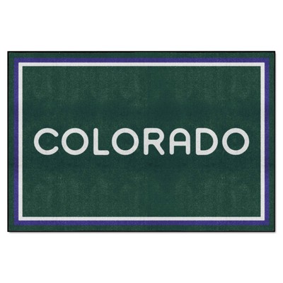 Fan Mats  LLC Colorado Rockies 5x8 Rug Green