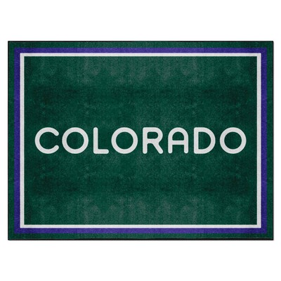 Fan Mats  LLC Colorado Rockies 8x10 Rug Green