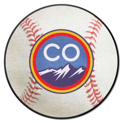 Fan Mats  LLC Colorado Rockies Baseball Mat White