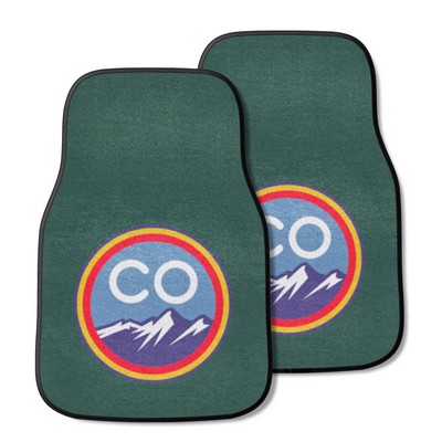 Fan Mats  LLC Colorado Rockies 2-pc Carpet Car Mat Set Green