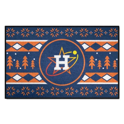 Fan Mats  LLC Houston Astros Starter Mat Holiday Sweater Blue