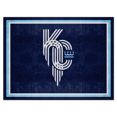 Fan Mats  LLC Kansas City Royals 8x10 Rug Blue