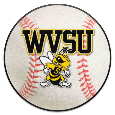 Fan Mats  LLC West Virginia State Yellow Jackets Baseball Mat White