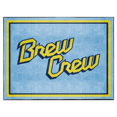 Fan Mats  LLC Milwaukee Brewers 8x10 Rug Blue