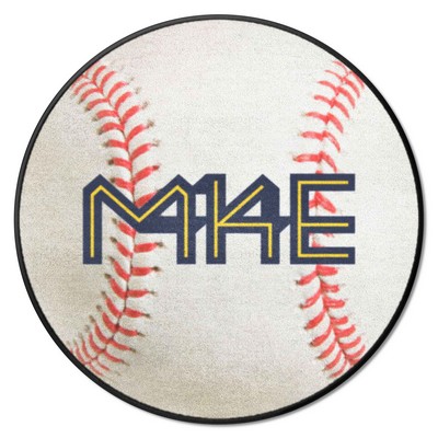 Fan Mats  LLC Milwaukee Brewers Baseball Mat White