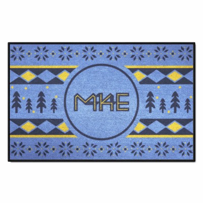 Fan Mats  LLC Milwaukee Brewers Starter Mat Holiday Sweater Blue