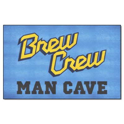 Fan Mats  LLC Milwaukee Brewers Ulti-Mat Man Cave Blue